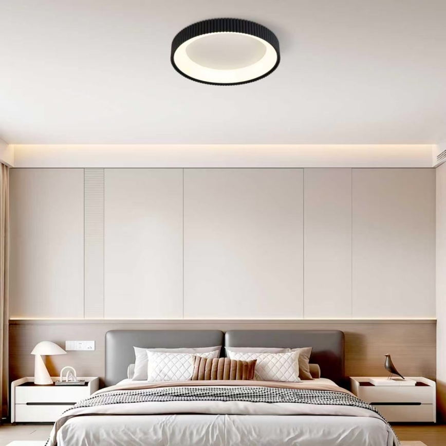 Brilagi - Ρυθμιζόμενο φωτιστικό οροφής LED FALCON MODERN LED/54W/230V 3000-6500K διάμ. 60 cm μαύρο + τηλεχειριστήριο