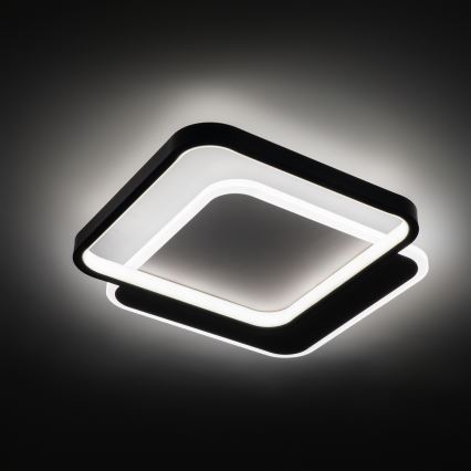 Brilagi - LED Ρυθμιζόμενο φωτιστικό οροφής FLARE LED/43W/230V 3000-6000K 39,5x45 cm λευκό/μαύρο + τηλεχειριστήριο