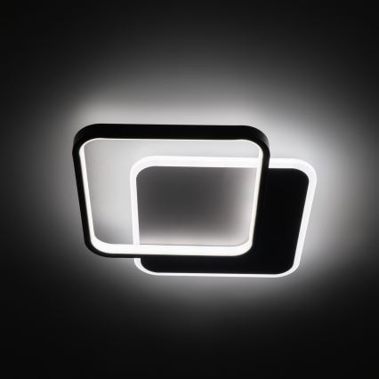 Brilagi - LED Ρυθμιζόμενο φωτιστικό οροφής FLARE LED/43W/230V 3000-6000K 39,5x45 cm λευκό/μαύρο + τηλεχειριστήριο