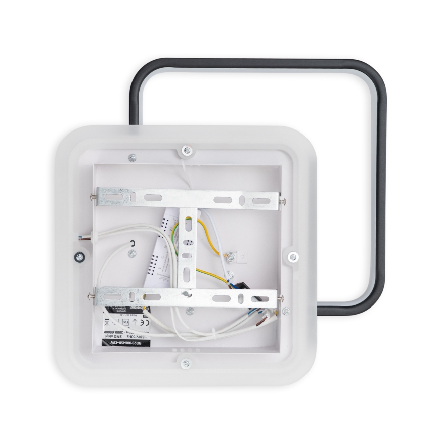 Brilagi - LED Ρυθμιζόμενο φωτιστικό οροφής FLARE LED/43W/230V 3000-6000K 39,5x45 cm λευκό/μαύρο + τηλεχειριστήριο