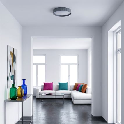 Brilagi - Ρυθμιζόμενο LED φωτιστικό οροφής LUCIA LED/48W/230V 3000-6500K Ø 41 cm γκρι + τηλεχειριστήριο