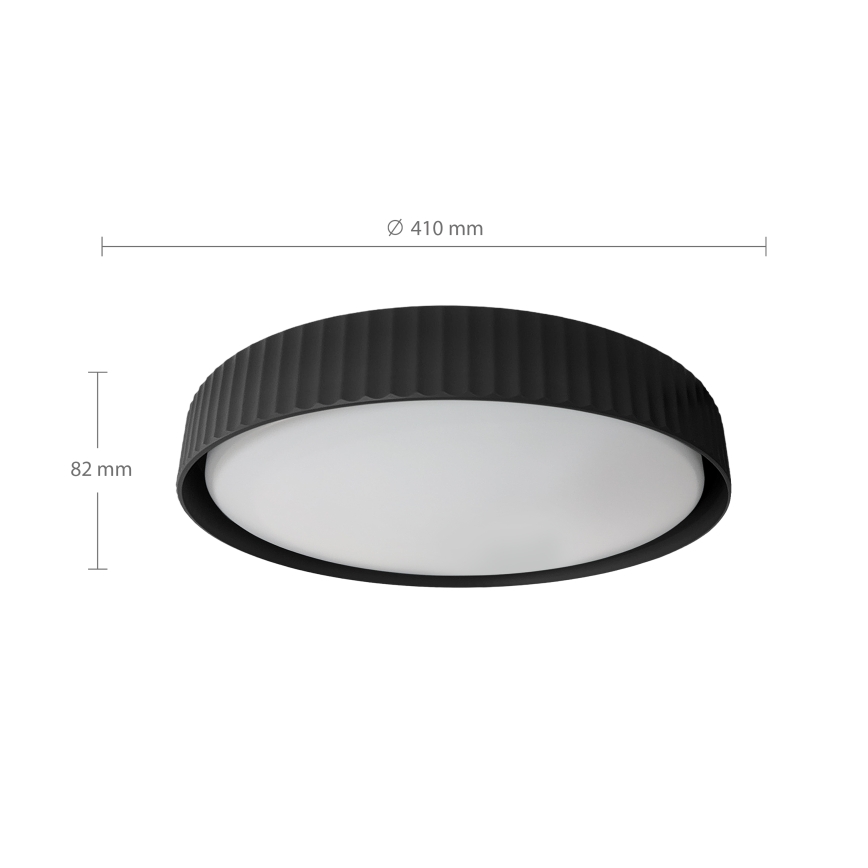 Brilagi - Ρυθμιζόμενο LED φωτιστικό οροφής LUCIA LED/48W/230V 3000-6500K διάμ. 41 cm μαύρο + τηλεχειριστήριο