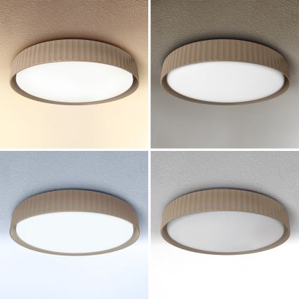 Brilagi - Ρυθμιζόμενο LED φωτιστικό οροφής LUCIA LED/60W/230V 3000-6500K, διάμ. 59 cm, καφέ, με τηλεχειριστήριο
