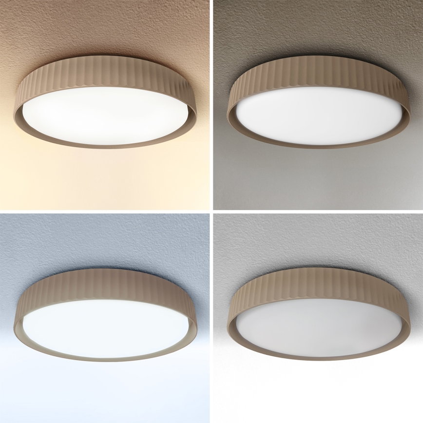 Brilagi - Ρυθμιζόμενο LED φωτιστικό οροφής LUCIA LED/60W/230V 3000-6500K, διάμ. 59 cm, καφέ, με τηλεχειριστήριο
