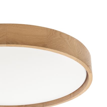 Brilagi - Ρυθμιζόμενο LED φωτιστικό οροφής MANAROLA SMART LED/36W/230V 3000-6000K Wi-Fi Tuya Beacon Ø 51 εκ. δρυς + τηλεχειριστήριο