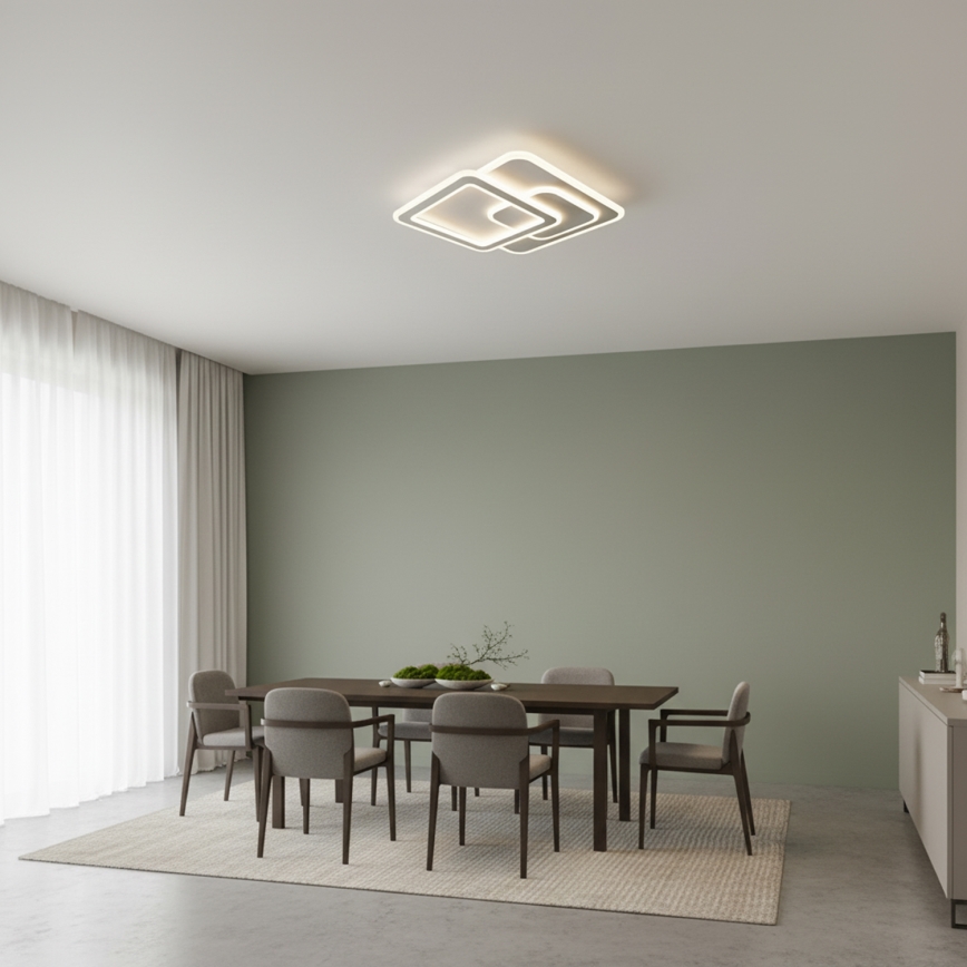 Brilagi - LED ρυθμιζόμενο φωτιστικό οροφής MODERN LED/80W/230V 3000-6000K 52,5x52,5 cm + τηλεχειριστήριο