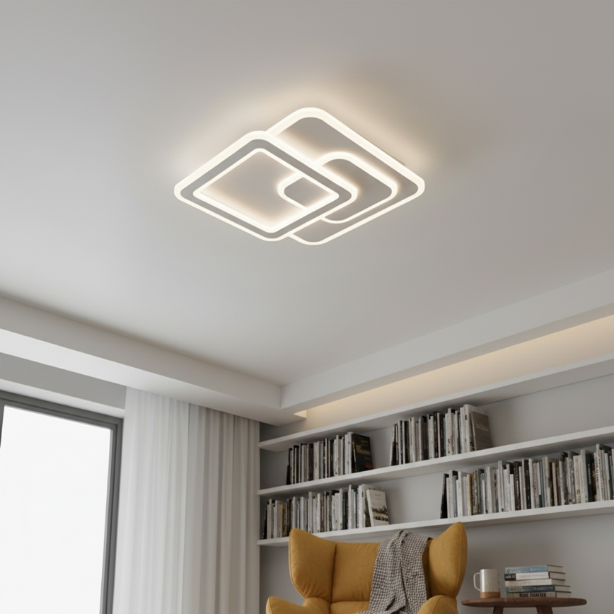 Brilagi - LED ρυθμιζόμενο φωτιστικό οροφής MODERN LED/80W/230V 3000-6000K 52,5x52,5 cm + τηλεχειριστήριο