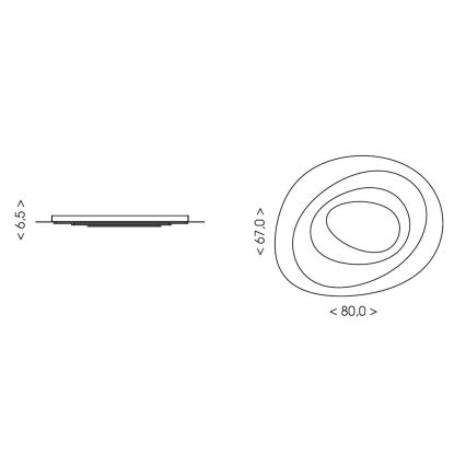 Brilagi - LED ρυθμιζόμενο φωτιστικό οροφής MODERN MAXI LED/87W/230V 3000-6000K 67x80 cm + τηλεχειριστήριο