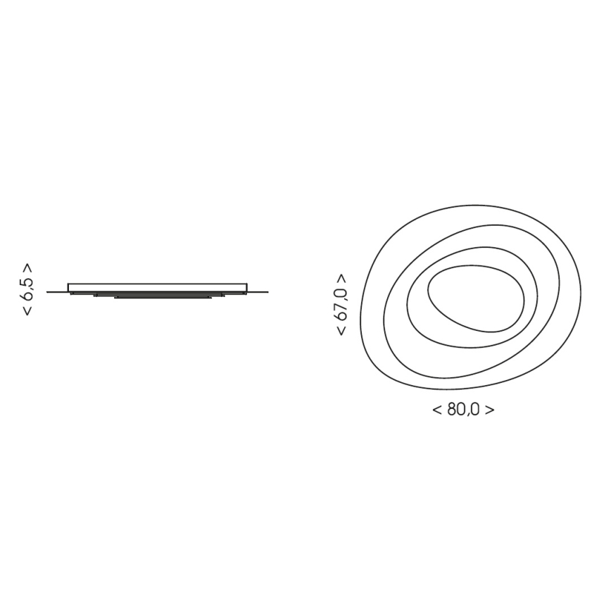 Brilagi - LED ρυθμιζόμενο φωτιστικό οροφής MODERN MAXI LED/87W/230V 3000-6000K 67x80 cm + τηλεχειριστήριο