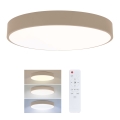 Brilagi - Ρυθμιζόμενο φωτιστικό οροφής LED POOL LED/36W/230V 3000-6000K Ø 30 εκ. μπεζ + τηλεχειριστήριο