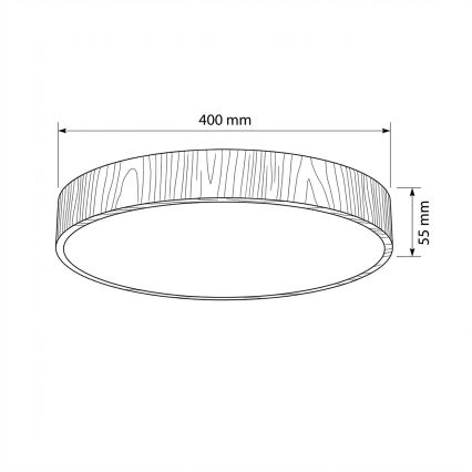 Brilagi - Ρυθμιζόμενο φωτιστικό οροφής LED POOL LED/50W/230V 3000-6000K διάμ. 40 cm, φινίρισμα ξύλου + τηλεχειριστήριο