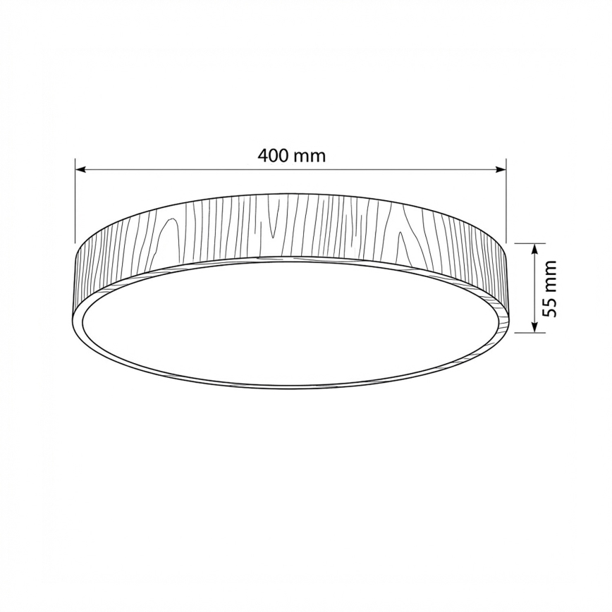 Brilagi - Ρυθμιζόμενο φωτιστικό οροφής LED POOL LED/50W/230V 3000-6000K διάμ. 40 cm, φινίρισμα ξύλου + τηλεχειριστήριο