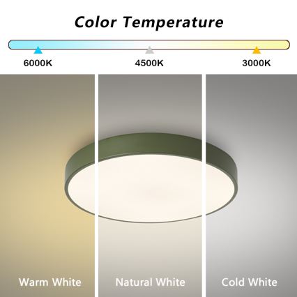 Brilagi - Ρυθμιζόμενο LED φωτιστικό οροφής POOL LED/60W/230V 3000-6000K διάμ. 50 εκ. πράσινο + τηλεχειριστήριο