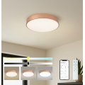 Brilagi - Ρυθμιζόμενο φωτιστικό οροφής LED POOL SMART LED/48W/230V 3000-6000K Ø 40 cm Wi-Fi Tuya μπρονζέ + τηλεχειριστήριο