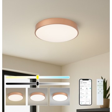 Brilagi - Ρυθμιζόμενο φωτιστικό οροφής LED POOL SMART LED/48W/230V 3000-6000K Ø 40 cm Wi-Fi Tuya μπρονζέ + τηλεχειριστήριο