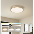 Brilagi - Ρυθμιζόμενο φωτιστικό οροφής LED POOL SMART LED/48W/230V 3000-6000K Ø 40 cm Wi-Fi Tuya χρυσό + τηλεχειριστήριο