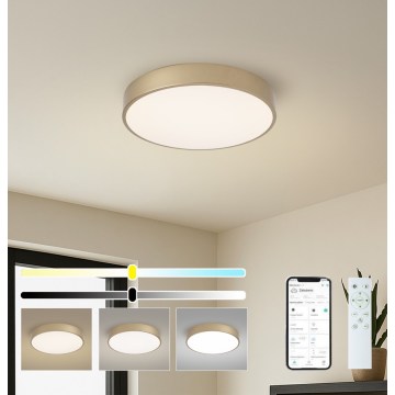 Brilagi - Ρυθμιζόμενο φωτιστικό οροφής LED POOL SMART LED/48W/230V 3000-6000K Ø 40 cm Wi-Fi Tuya χρυσό + τηλεχειριστήριο