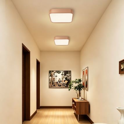 Brilagi - Ρυθμιζόμενο LED φωτιστικό οροφής POOL SQUARE LED/36W/230V 3000-6000K 40x40 cm μπρονζέ + τηλεχειριστήριο