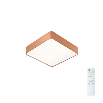 Brilagi - Ρυθμιζόμενο LED φωτιστικό οροφής POOL SQUARE LED/36W/230V 3000-6000K 40x40 cm μπρονζέ + τηλεχειριστήριο