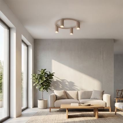 Brilagi - LED RGBW ρυθμιζόμενο φωτιστικό οροφής SELE 4xGU10/6,5W/230V 2700-6500K μπεζ