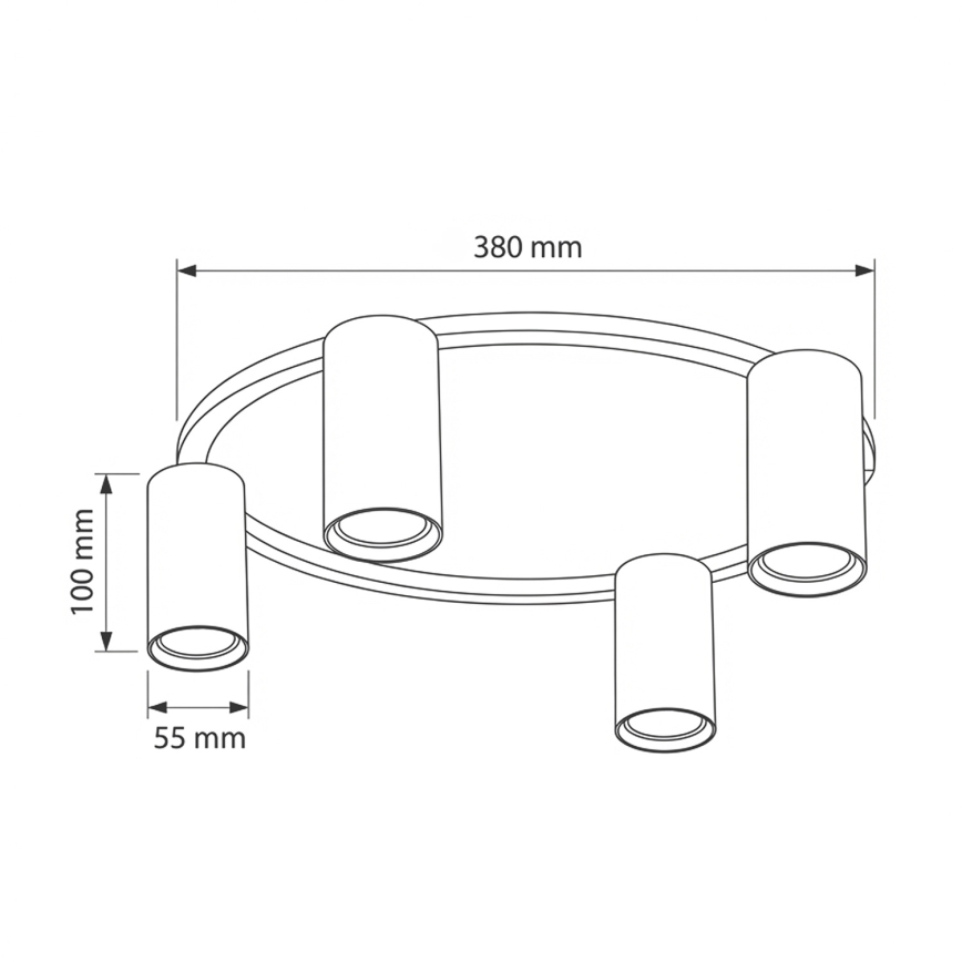 Brilagi - LED RGBW ρυθμιζόμενο φωτιστικό οροφής SELE 4xGU10/6,5W/230V 2700-6500K μπεζ