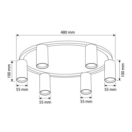 Brilagi - LED RGBW ρυθμιζόμενο φωτιστικό οροφής SELE 6xGU10/6,5W/230V 2700-6500K μπεζ + τηλεχειριστήριο