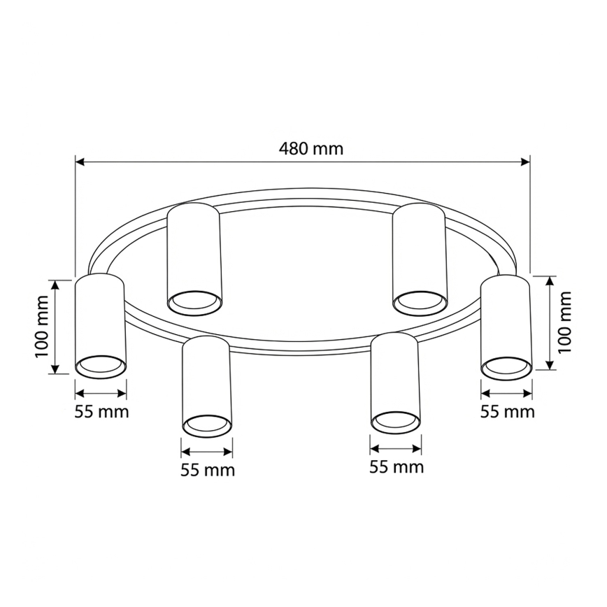 Brilagi - LED RGBW ρυθμιζόμενο φωτιστικό οροφής SELE 6xGU10/6,5W/230V 2700-6500K μπεζ + τηλεχειριστήριο
