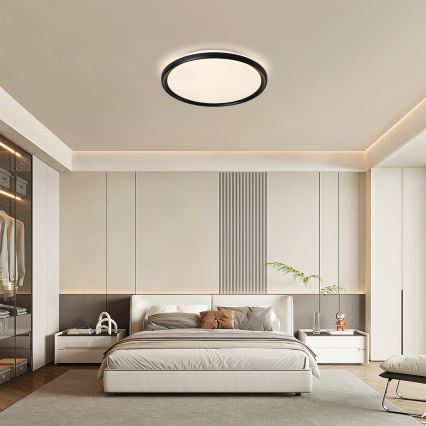 Brilagi - Ρυθμιζόμενο LED φωτιστικό οροφής RIVO LED/72W/230V 3000-6000K μαύρο Ø 50 cm + τηλεχειριστήριο