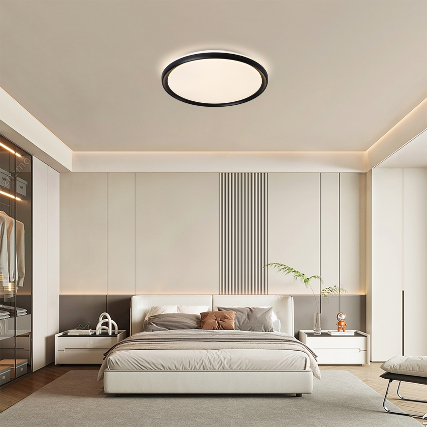 Brilagi - Ρυθμιζόμενο LED φωτιστικό οροφής RIVO LED/72W/230V 3000-6000K μαύρο Ø 50 cm + τηλεχειριστήριο