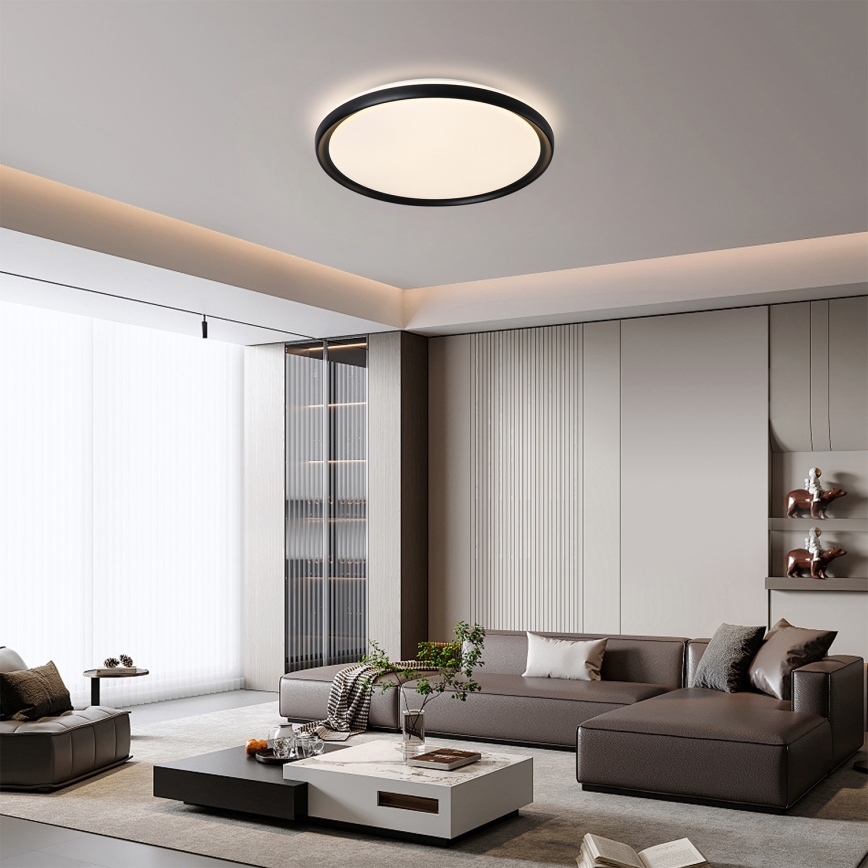 Brilagi - Ρυθμιζόμενο LED φωτιστικό οροφής RIVO LED/72W/230V 3000-6000K μαύρο Ø 50 cm + τηλεχειριστήριο
