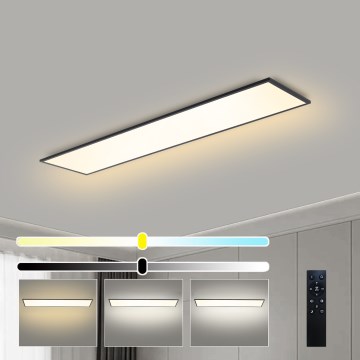 Brilagi - Ρυθμιζόμενο φωτιστικό οροφής LED SLIMFRAME LED/58W/230V 120x30 cm 3000-6000K μαύρο + τηλεχειριστήριο