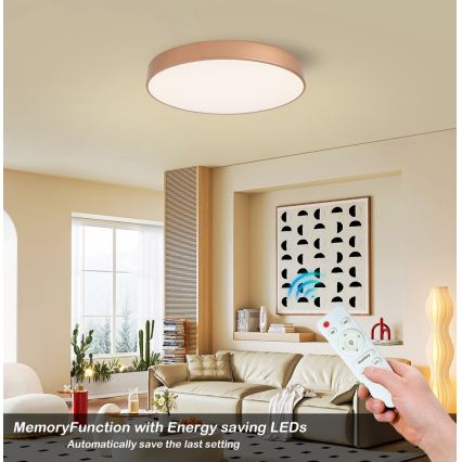 BRILAGI - Ρυθμιζόμενο LED φωτιστικό οροφής POOL LED/60W/230V 3000-6000K Ø 60 cm χάλκινο + τηλεχειριστήριο