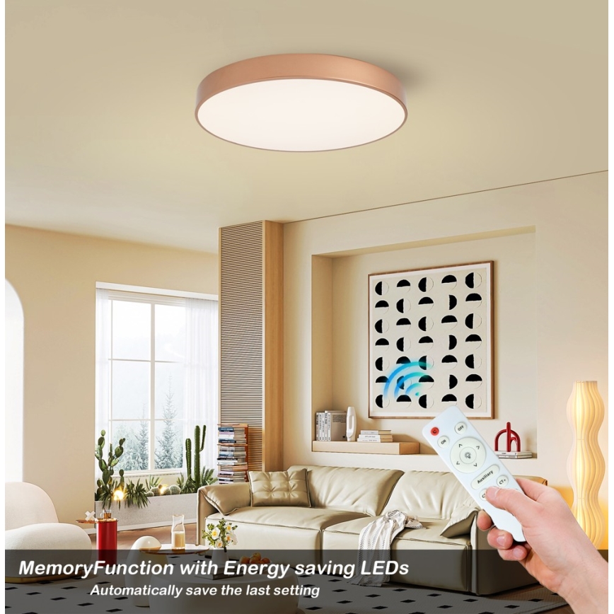 BRILAGI - Ρυθμιζόμενο LED φωτιστικό οροφής POOL LED/60W/230V 3000-6000K Ø 60 cm χάλκινο + τηλεχειριστήριο