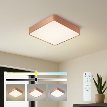BRILAGI - Ρυθμιζόμενο φωτιστικό οροφής POOL SQUARE LED/48W/230V 3000-6000K 50x50 cm μπρονζέ + τηλεχειριστήριο