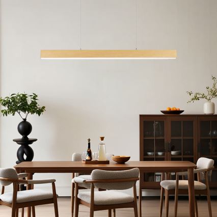 Brilagi - Ρυθμιζόμενος LED πολυέλαιος SLEEKLINE SMART LED/40W/230V Wi‑Fi Tuya φινίρισμα δρυός + τηλεχειριστήριο