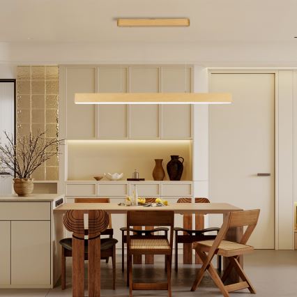 Brilagi - Ρυθμιζόμενος LED πολυέλαιος SLEEKLINE SMART LED/40W/230V Wi‑Fi Tuya φινίρισμα δρυός + τηλεχειριστήριο