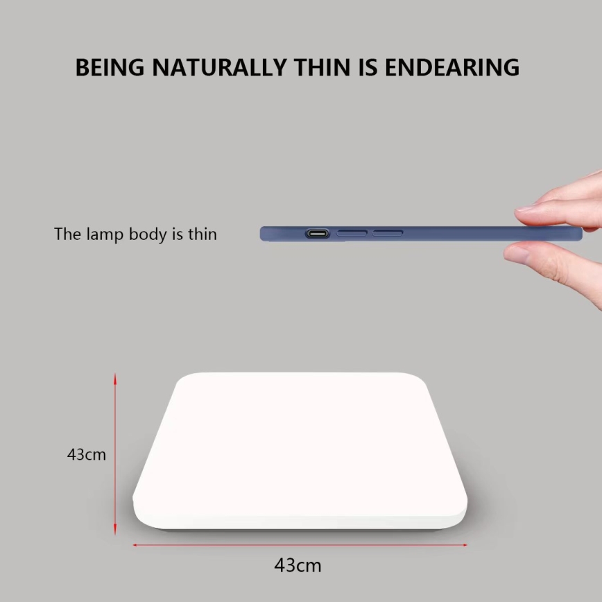 Brilagi - LED Ρυθμιζόμενο φωτιστικό οροφής SMART LED/28W/230V 43x43 cm 2700-6500K Wi-Fi Tuya + τηλεχειριστήριο