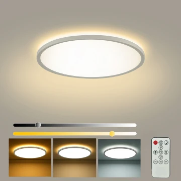 Brilagi - Ρυθμιζόμενο φωτιστικό οροφής ULTRA SLIM LED/18W/230V 2700-6500K διάμ. 30 cm λευκό + τηλεχειριστήριο