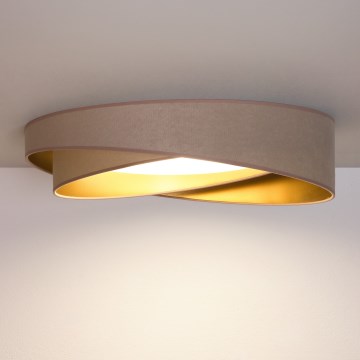 BRILAGI - Ρυθμιζόμενο φωτιστικό οροφής VELVET TWIST LED/36W/230V 3000-6000K διάμ. 65 εκ. Wi-Fi Tuya Beacon μπεζ/χρυσό + τηλεχειριστήριο