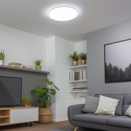 Brilagi - Ρυθμιζόμενο SMART φωτιστικό οροφής LED, 24W, 230V, Ø 38 cm, 3000–6000K, Wi‑Fi Tuya Beacon + τηλεχειριστήριο