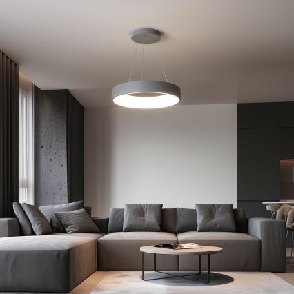 Brilagi - Ρυθμιζόμενο κρεμαστό φωτιστικό LED σε καλώδιο FALCON LED/80W/230V 3000-6500K Ø 60 cm γκρι + τηλεχειριστήριο