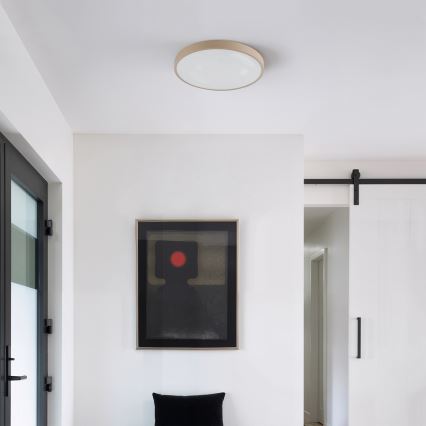 Brilagi - Ρυθμιζόμενο φωτιστικό οροφής LED GLASS POOL DOUBLE LED/48W/230V 3000-6000K 40 cm μπεζ + τηλεχειριστήριο