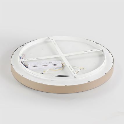 Brilagi - Ρυθμιζόμενο φωτιστικό οροφής LED GLASS POOL DOUBLE LED/48W/230V 3000-6000K 40 cm μπεζ + τηλεχειριστήριο