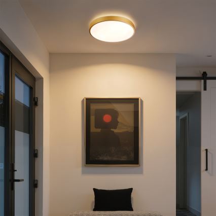 Brilagi - Ρυθμιζόμενο φωτιστικό οροφής LED GLASS POOL DOUBLE LED/48W/230V 3000-6000K 40 cm χρυσό + τηλεχειριστήριο