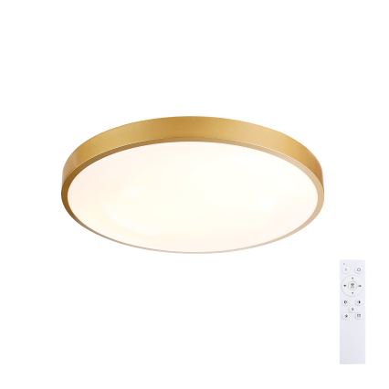 Brilagi - Ρυθμιζόμενο φωτιστικό οροφής LED GLASS POOL DOUBLE LED/48W/230V 3000-6000K 40 cm χρυσό + τηλεχειριστήριο