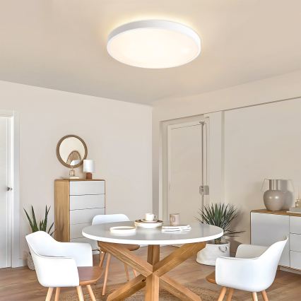 Brilagi - Ρυθμιζόμενο φωτιστικό οροφής LED GLASS POOL DOUBLE LED/60W/230V 3000-6000K 50 cm λευκό + τηλεχειριστήριο