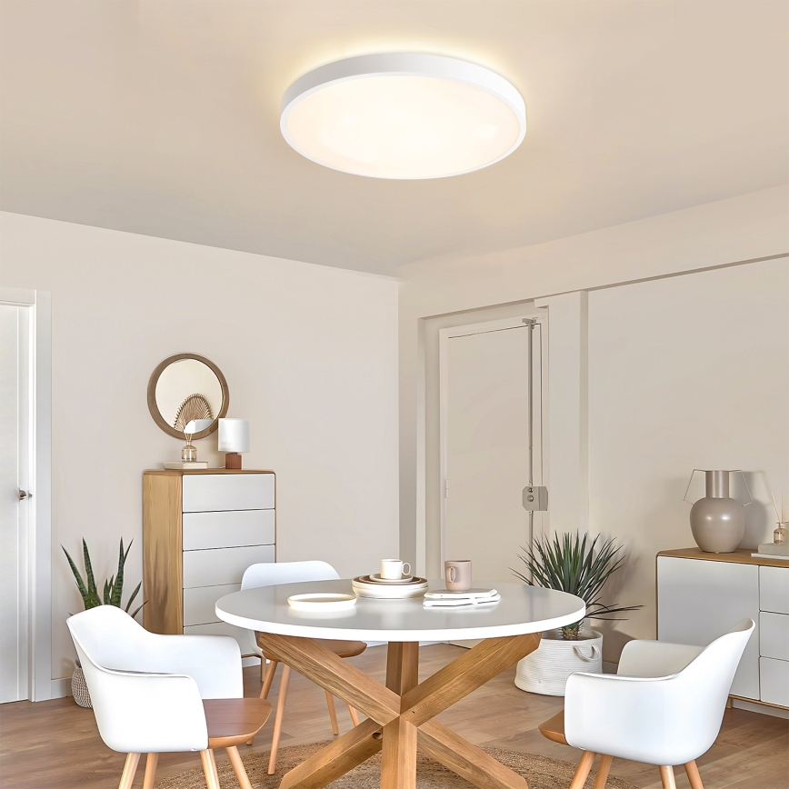 Brilagi - Ρυθμιζόμενο φωτιστικό οροφής LED GLASS POOL DOUBLE LED/60W/230V 3000-6000K 50 cm λευκό + τηλεχειριστήριο