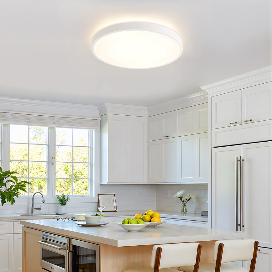 Brilagi - Ρυθμιζόμενο φωτιστικό οροφής LED GLASS POOL DOUBLE LED/60W/230V 3000-6000K 50 cm λευκό + τηλεχειριστήριο