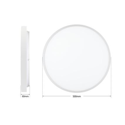 Brilagi - Ρυθμιζόμενο φωτιστικό οροφής LED GLASS POOL DOUBLE LED/60W/230V 3000-6000K 50 cm λευκό + τηλεχειριστήριο