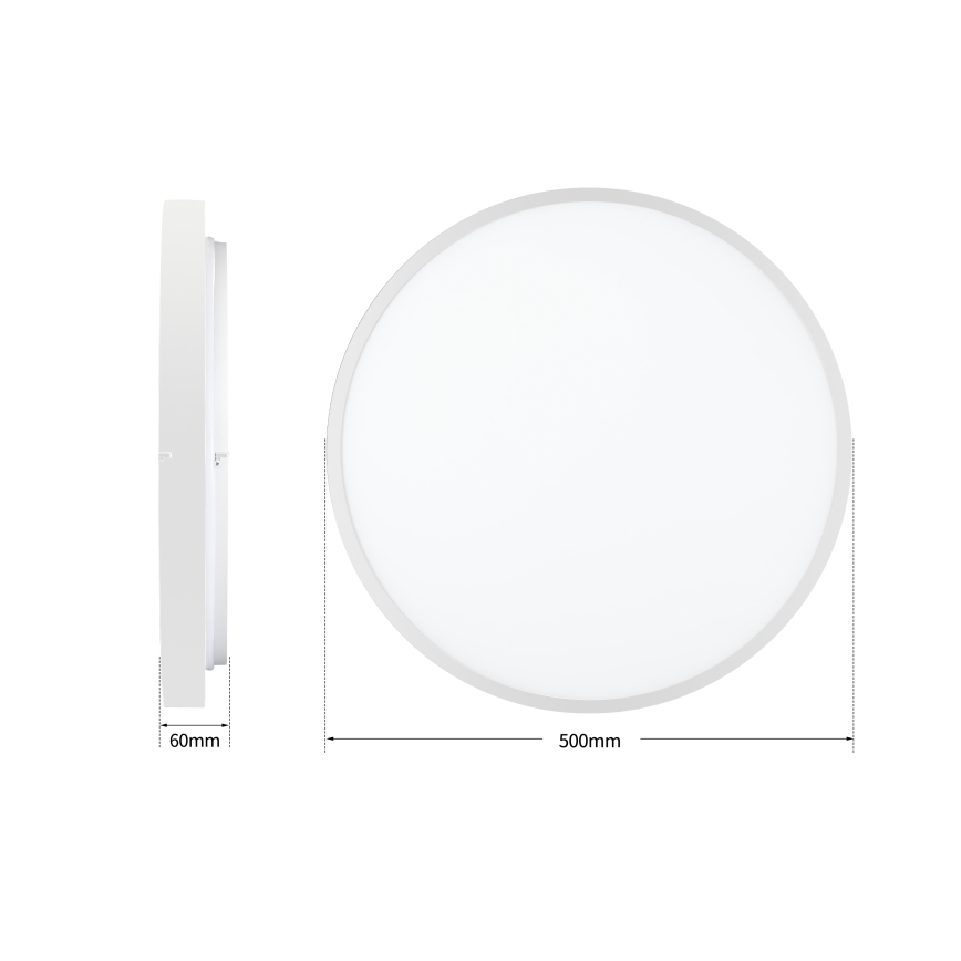 Brilagi - Ρυθμιζόμενο φωτιστικό οροφής LED GLASS POOL DOUBLE LED/60W/230V 3000-6000K 50 cm λευκό + τηλεχειριστήριο